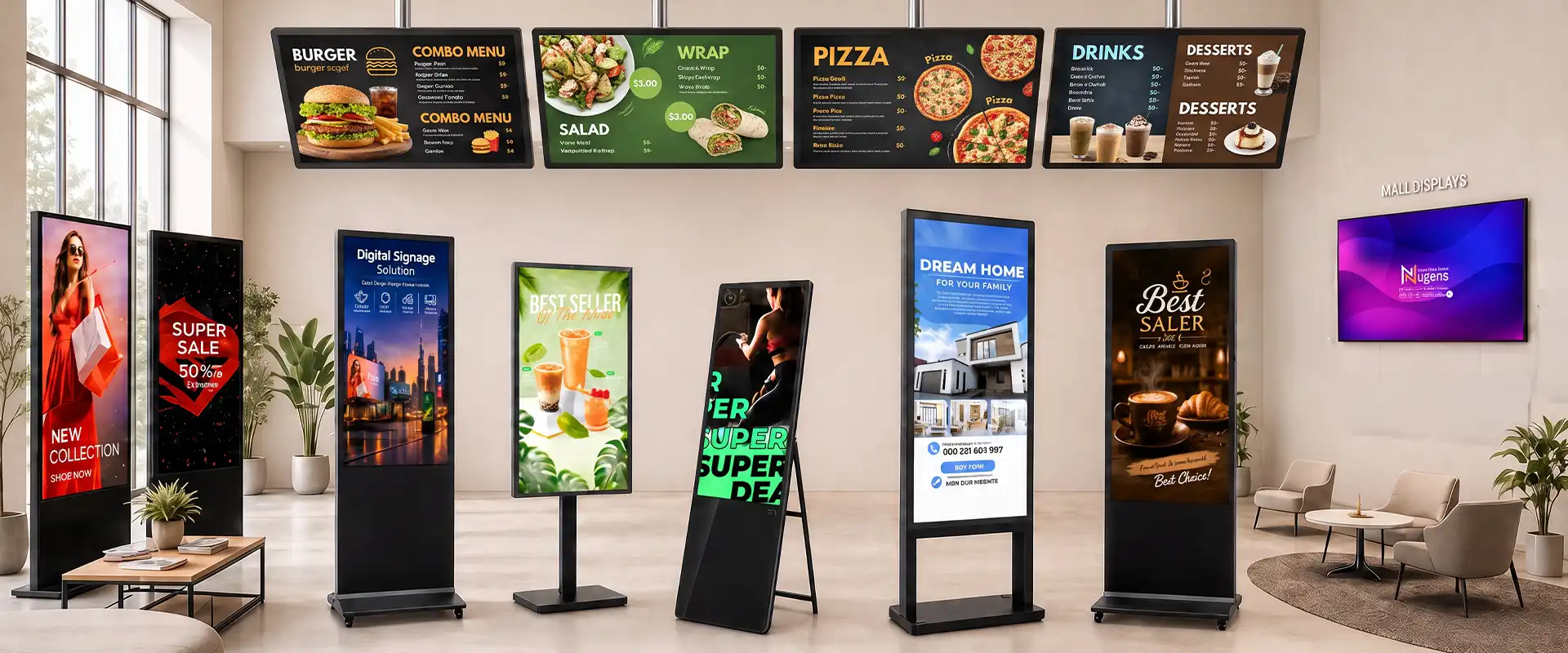 Nugens Digital Signage displays